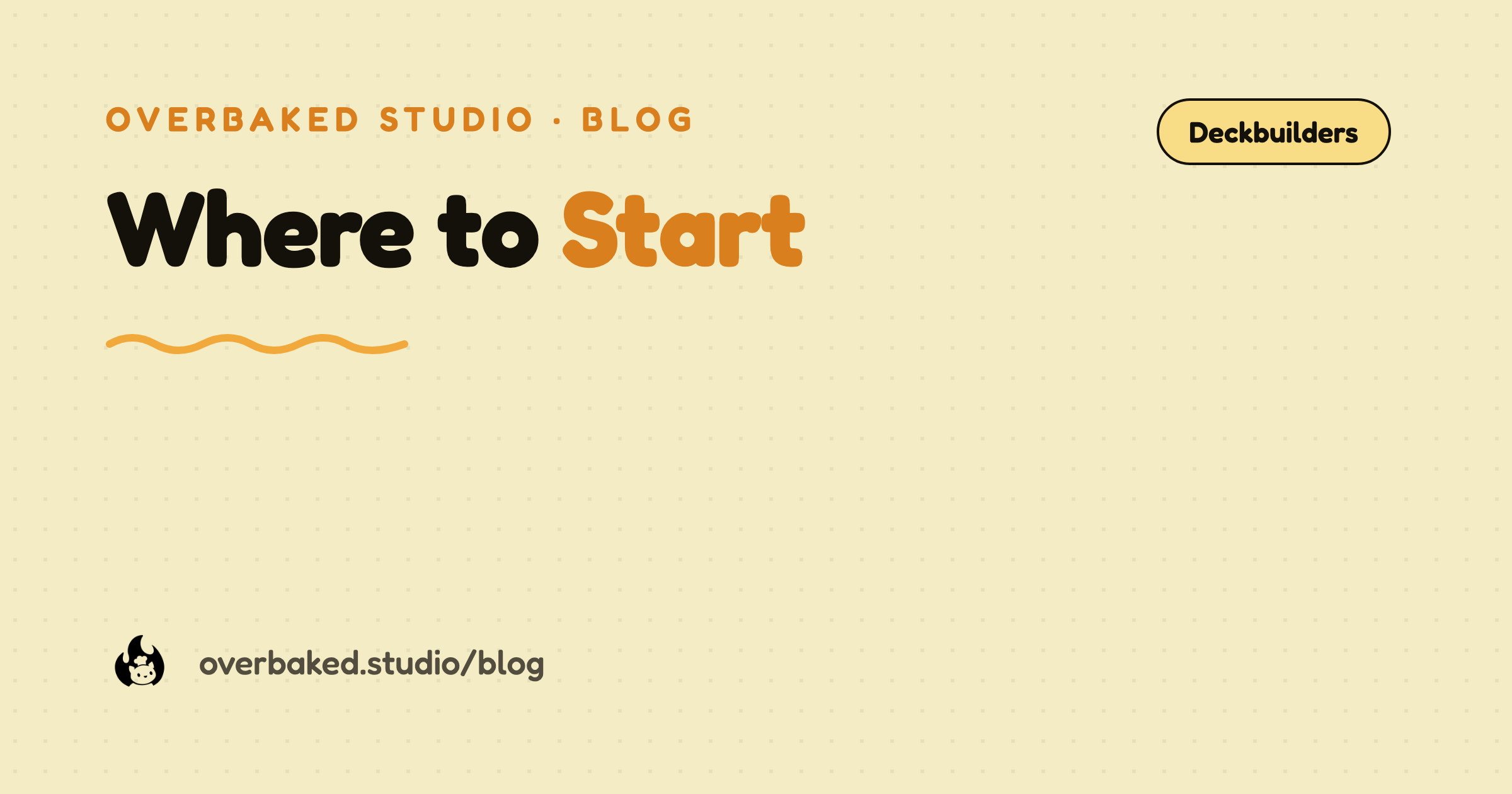 Overbaked Studio blog cover reading Where to Start on a warm cream background